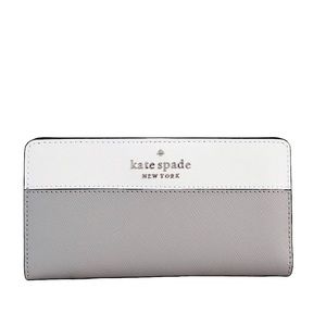 Kate Spade Staci Colorblock Large Slim Bifold wallet Leather Nimbus Gr…